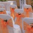 Bali Shuka Wedding - Banquet Chair Orange Ribbon