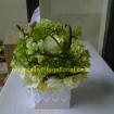Green hydrangea centerpiece 