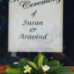 sign board susan - aravind wedding 