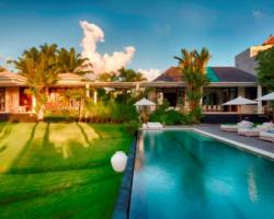 Garden at sunrise villa pure