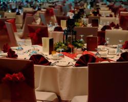 Elegance red and gold theme dinner 
