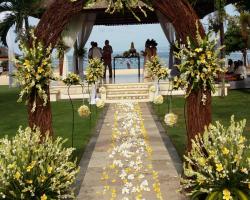 prangipani flower arch three top point 