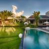 Villa pure garden at sunrise